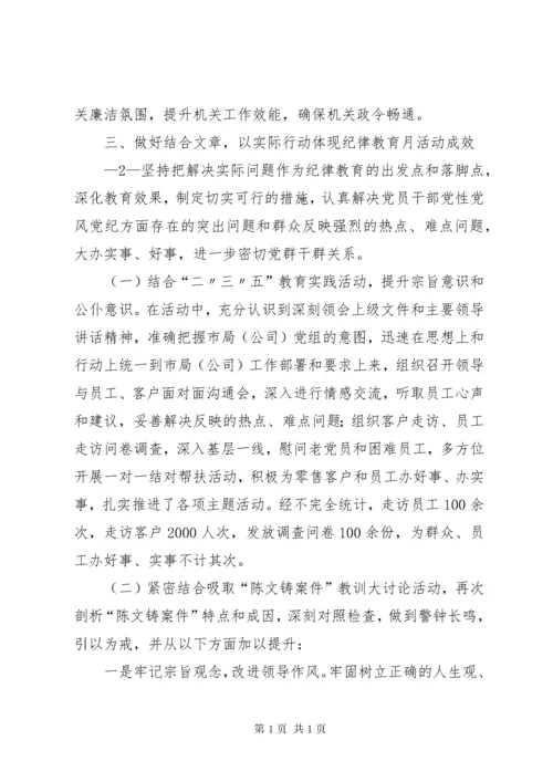 XX县区社区开展纪律教育学习月活动情况总结 (5).docx