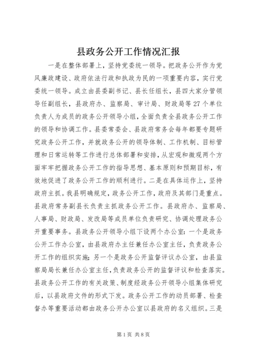 县政务公开工作情况汇报 (3).docx