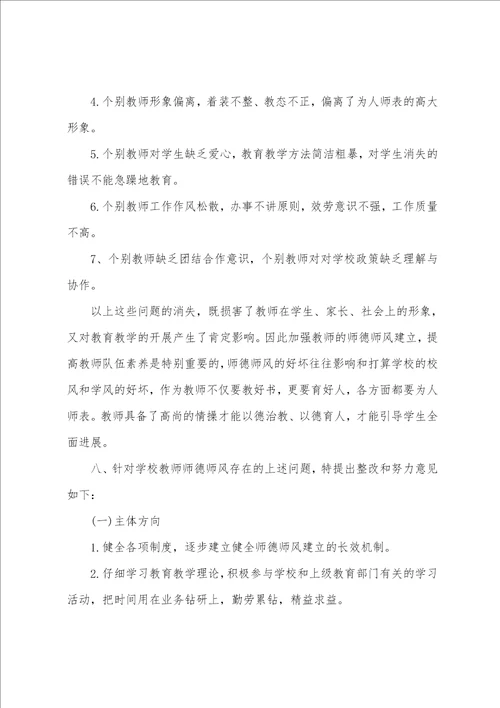 小学教师的师德师风自查报告范文