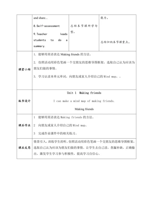 【核心素养】人教版英语三年级上册-U1 PC Project（教案）