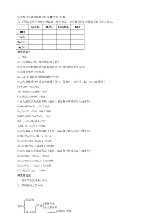 11章课题1 生活中常见的盐(第4课时)（教案）【人教九下化学评优课课件+教案】