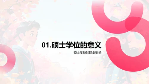 硕士学位就业导向PPT模板