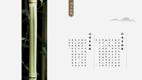 中国风禅意清新画册杂志通用PPT模板