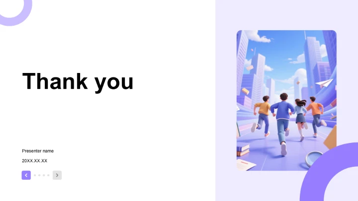 紫色卡通风就业发展报告PPT