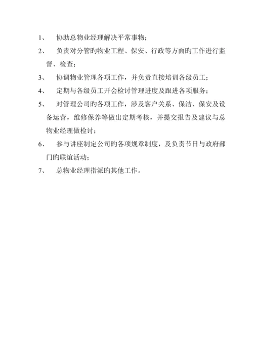 家园物业部岗位基本职责.docx