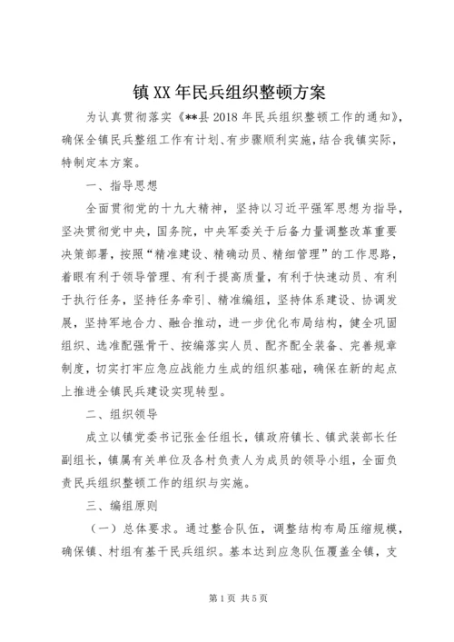 镇XX年民兵组织整顿方案.docx