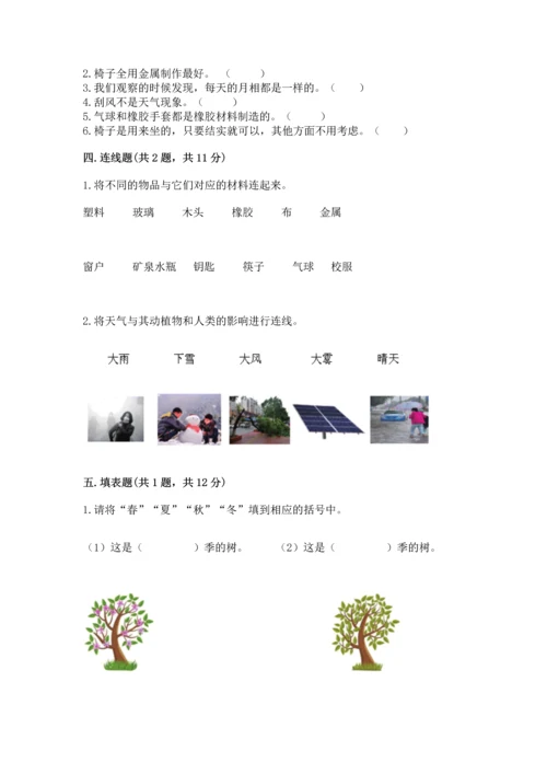 教科版科学二年级上册《期末测试卷》【考点精练】.docx