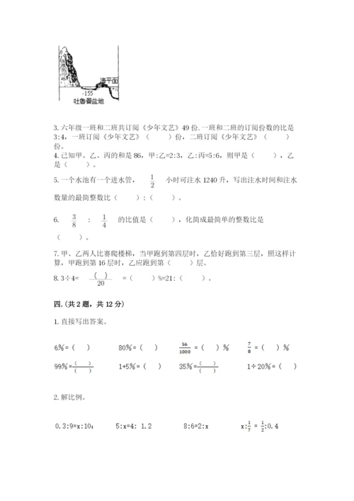 小学六年级数学摸底考试题精品（易错题）.docx