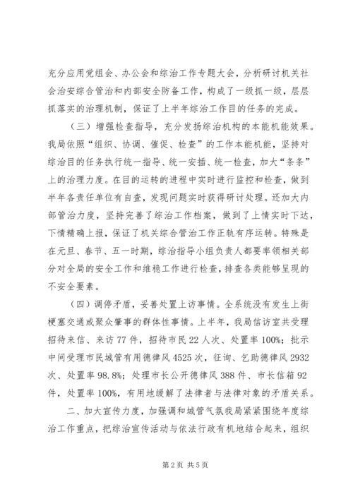 城管局社会治安治理完成情况汇报 (6).docx