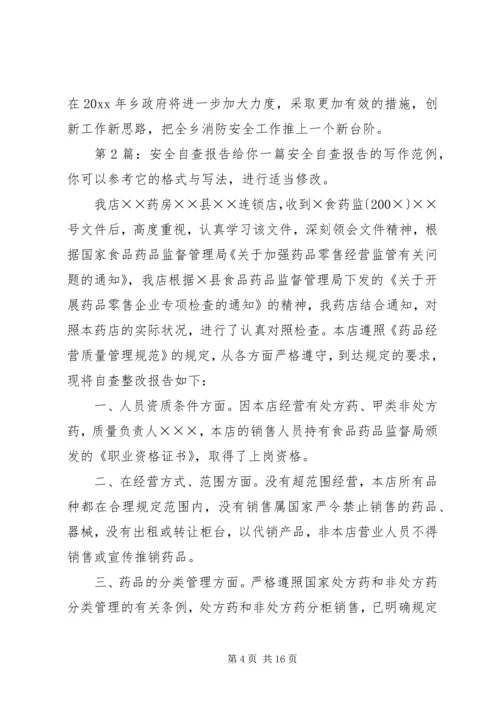 安全自查报告（精选5篇）.docx