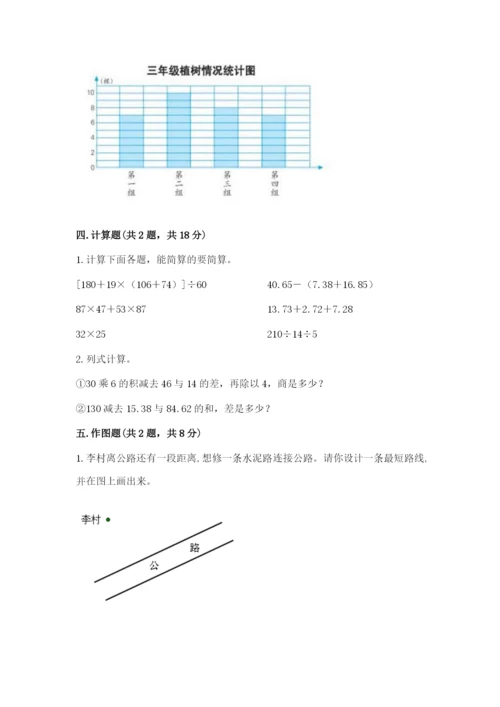 苏教版数学四年级上册期末测试卷（考点梳理）word版.docx