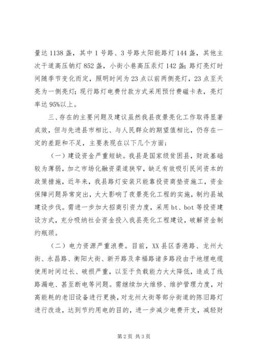 县路灯建设管理工作报告.docx