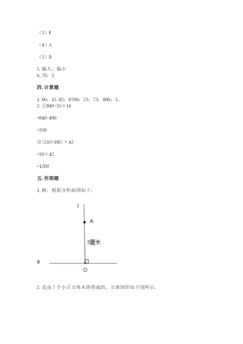 苏教版数学四年级上册期末测试卷（网校专用）.docx