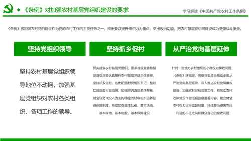学习解读中国共产党农村工作条例PPT模板