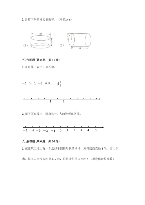 人教版六年级下册数学期末测试卷-精品(典型题).docx