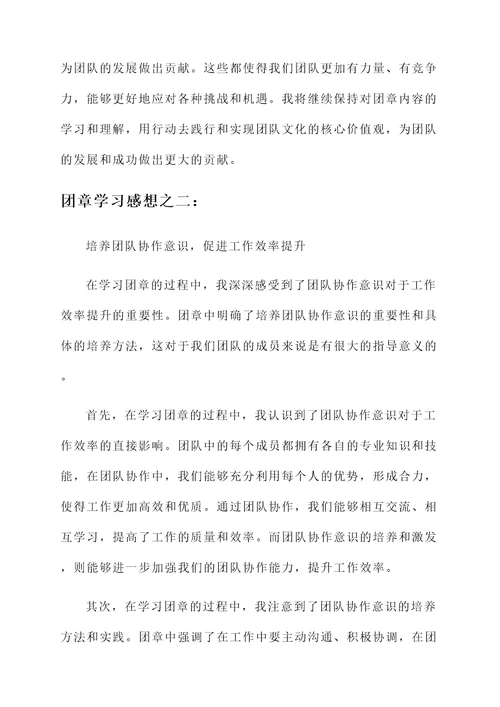 团章的学习感想