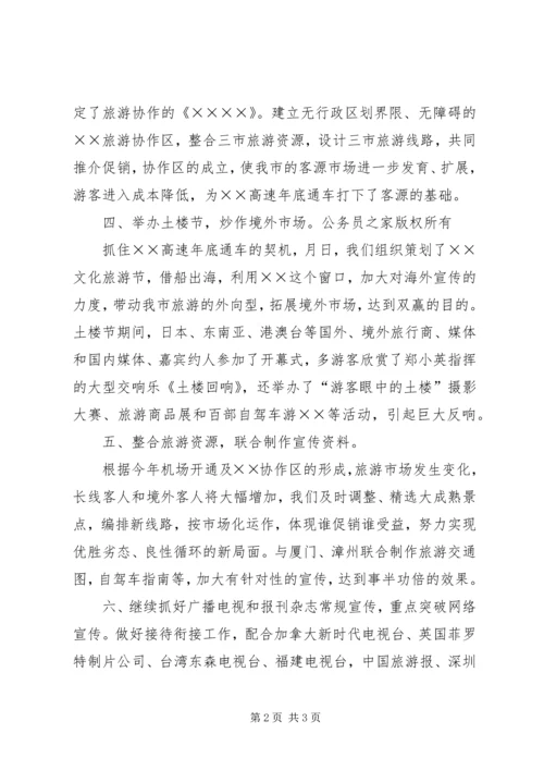 市旅游工作小结及明年计划.docx