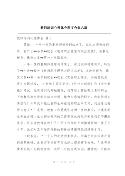 教师培训心得体会范文合集六篇.docx
