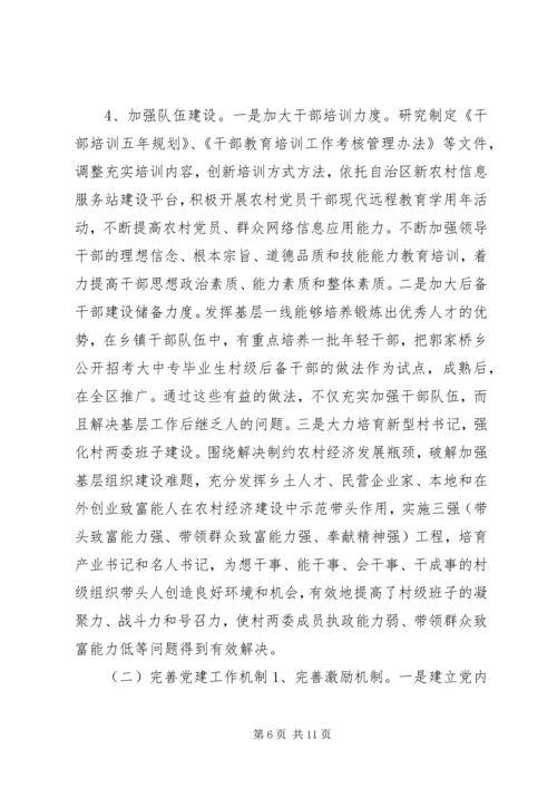 强化创新农村党建工作建设载体调研报告.docx