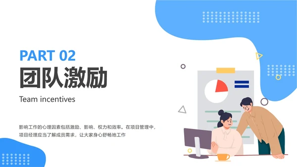 蓝色团队建设与管理ppt模板