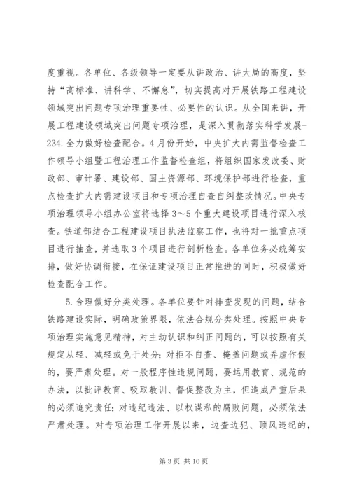 卢春房铁路工程建设专项治理工作电视电话会议讲话大全 (5).docx