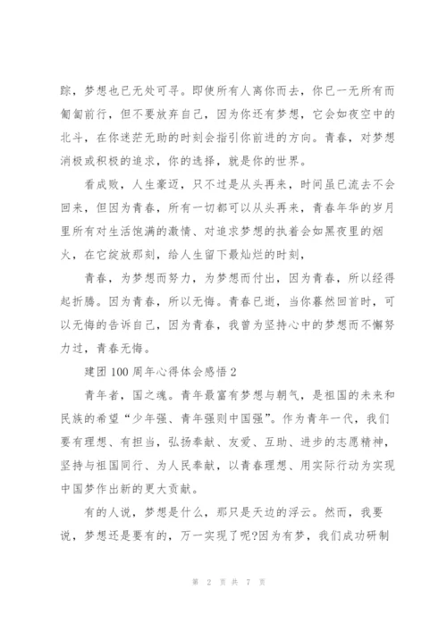 建团100周年心得体会感悟.docx