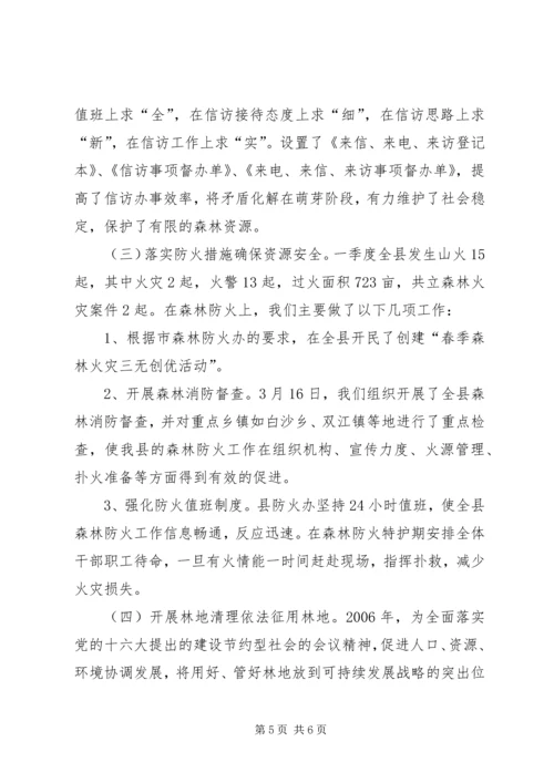 县林业局一季度工作情况汇报 (7).docx