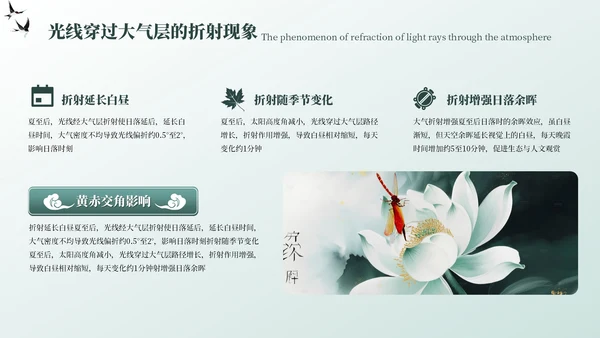 墨绿色中国风夏至节气PPT模板