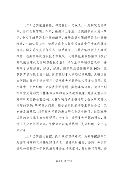 市统计局XX年度党政领导班子履行党风廉政建设主体责任情况报告.docx