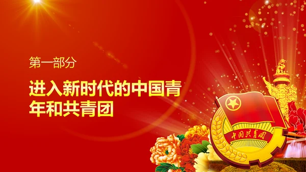 中国共青团十八大精神学习解读PPT模板