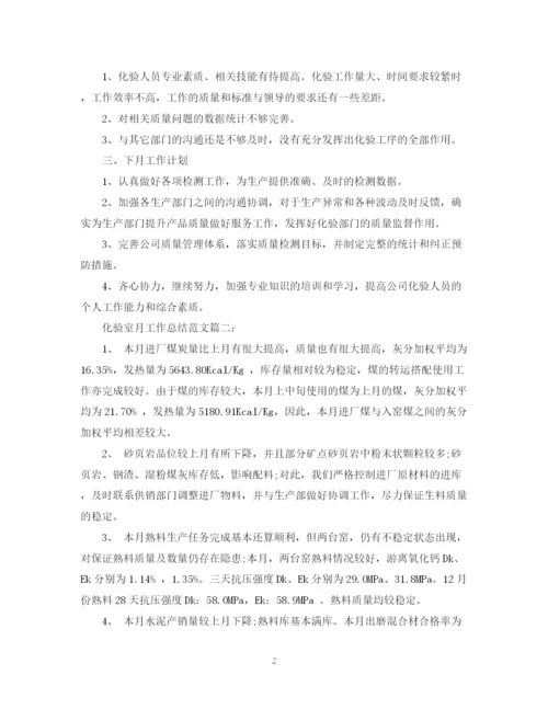 精编之化验室月工作总结范文3篇.docx