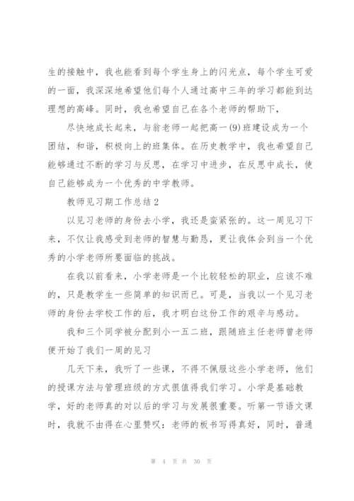 教师见习期工作总结10篇.docx