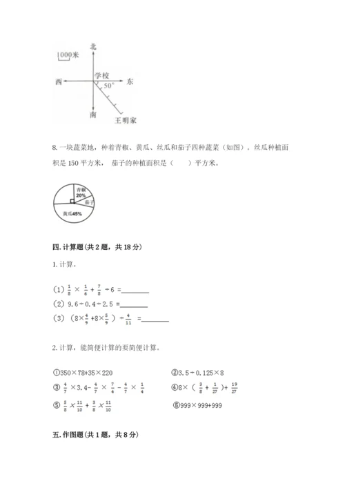 人教版小学六年级上册数学期末测试卷全面.docx