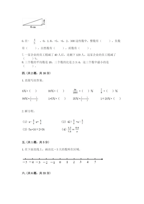 浙教版数学小升初模拟试卷及参考答案【完整版】.docx