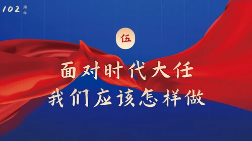 青春正能量弘扬五四精神PPT模板