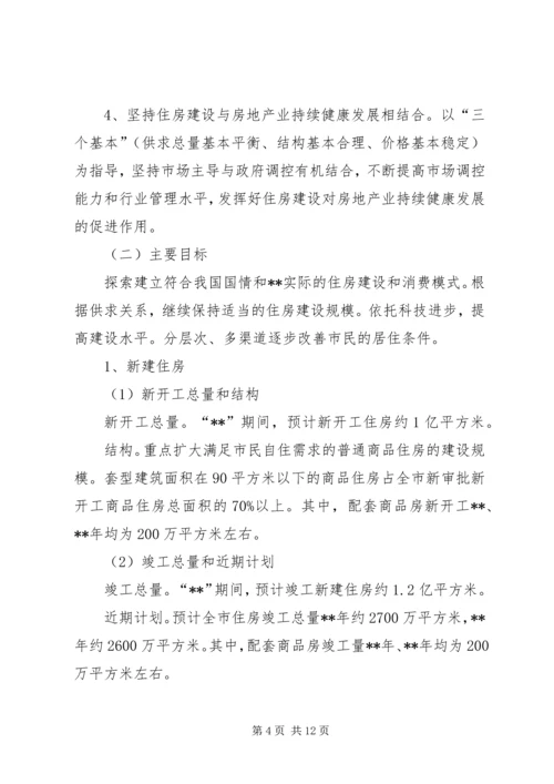 政府住房建设工作计划.docx