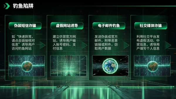 绿色科技风网络安全宣传周科普讲座PPT模板