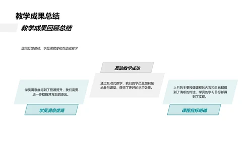 教学月度汇报PPT模板