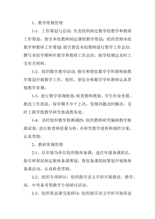 各教研组长岗位基本职责.docx