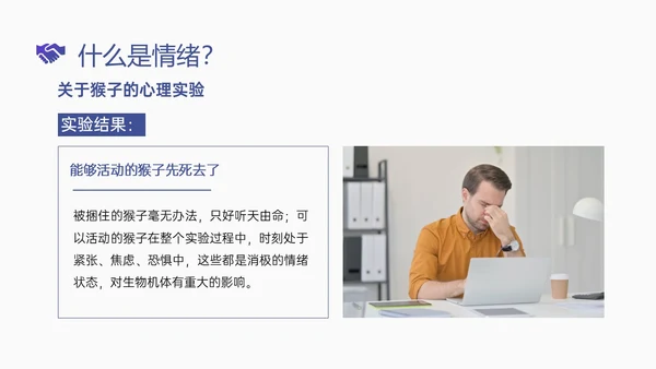 简约蓝色简约形状情商管理
