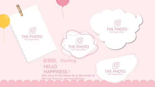 粉色卡通可爱母婴BABY工作总结汇报动态PPT模板