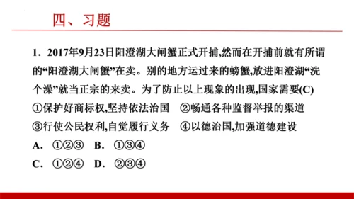 第四课建设法治中国【复习课件】(共23张PPT)