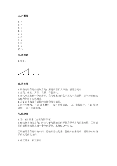 教科版小学科学二年级下册期末测试卷【含答案】.docx