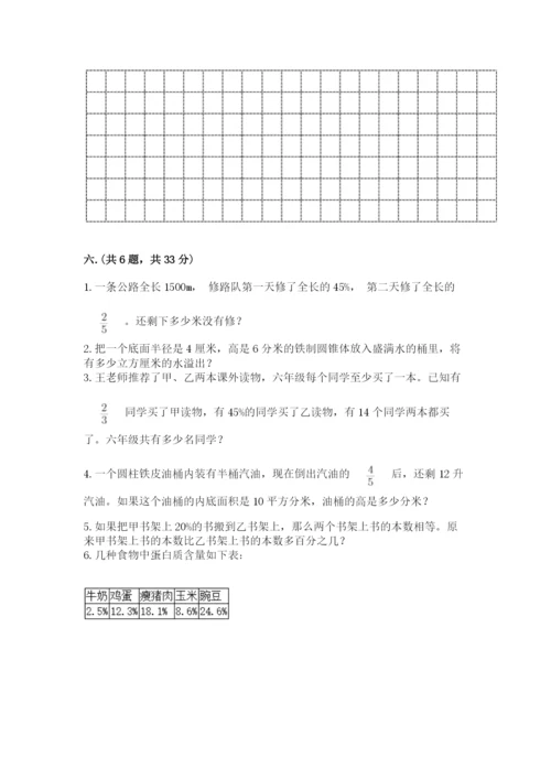 小学数学六年级下册竞赛试题及答案【全国通用】.docx