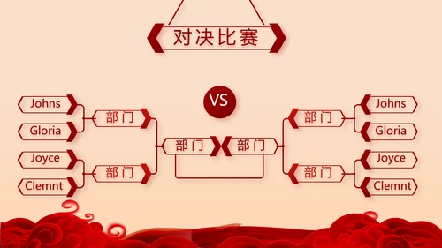 红色喜庆公司10周年庆ppt模板活动策划方案