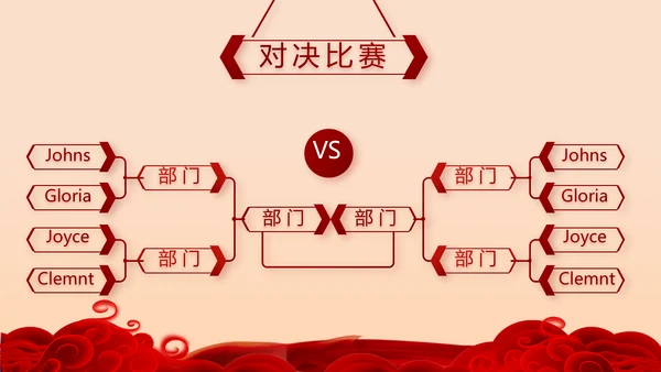 红色喜庆公司10周年庆ppt模板活动策划方案
