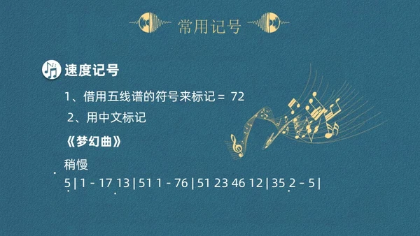 蓝色简约认识简谱说课课件PPT模板