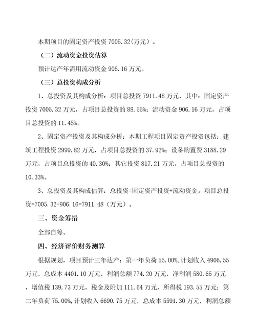 四川锂离子动力电池生产制造项目财务分析报告