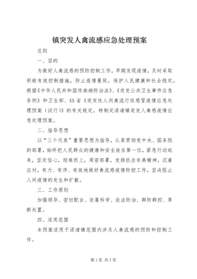 镇突发人禽流感应急处理预案.docx