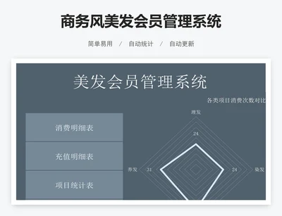 商务风美发会员管理系统